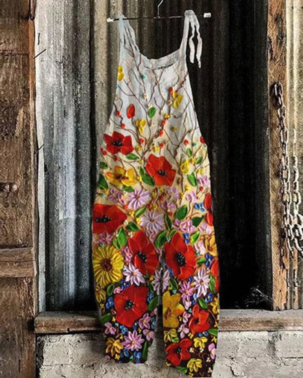 Ayanda - Behagelig Blomstret Jumpsuit