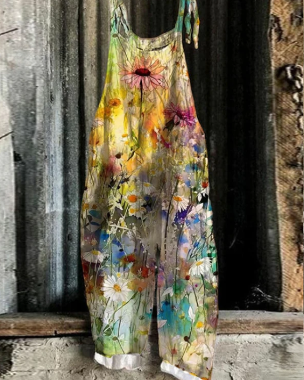 Adela - Vintage Blomstret Jumpsuit