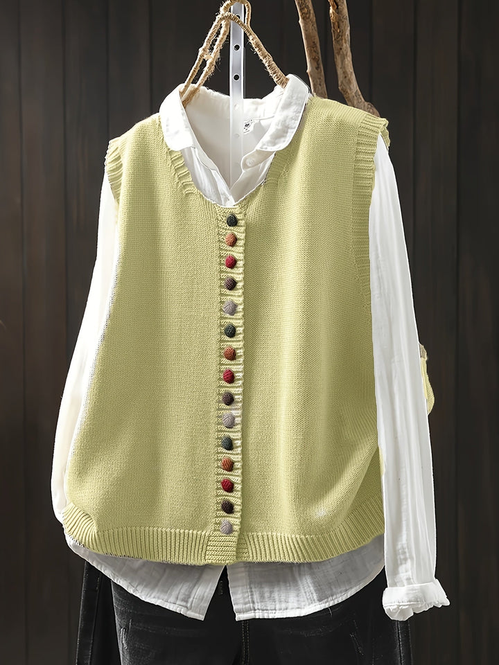 Toriana -  Ærmeløs Strikket Vest