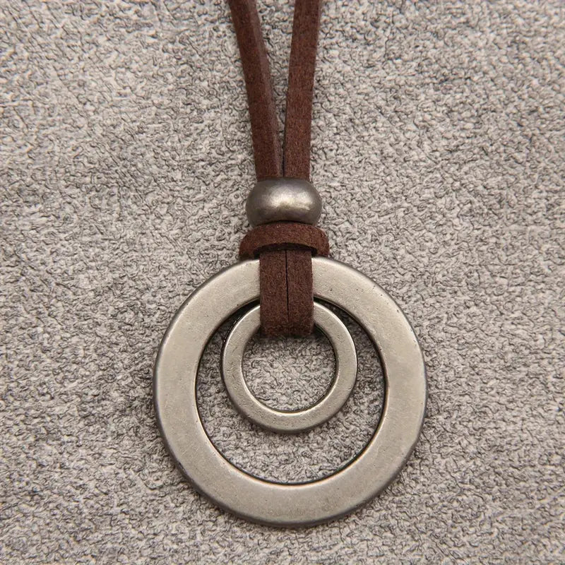 UnityRings - Halskæde Med Dobbelt Cirkel, Unisex