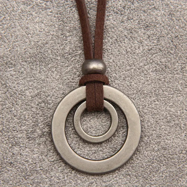 UnityRings - Halskæde Med Dobbelt Cirkel, Unisex