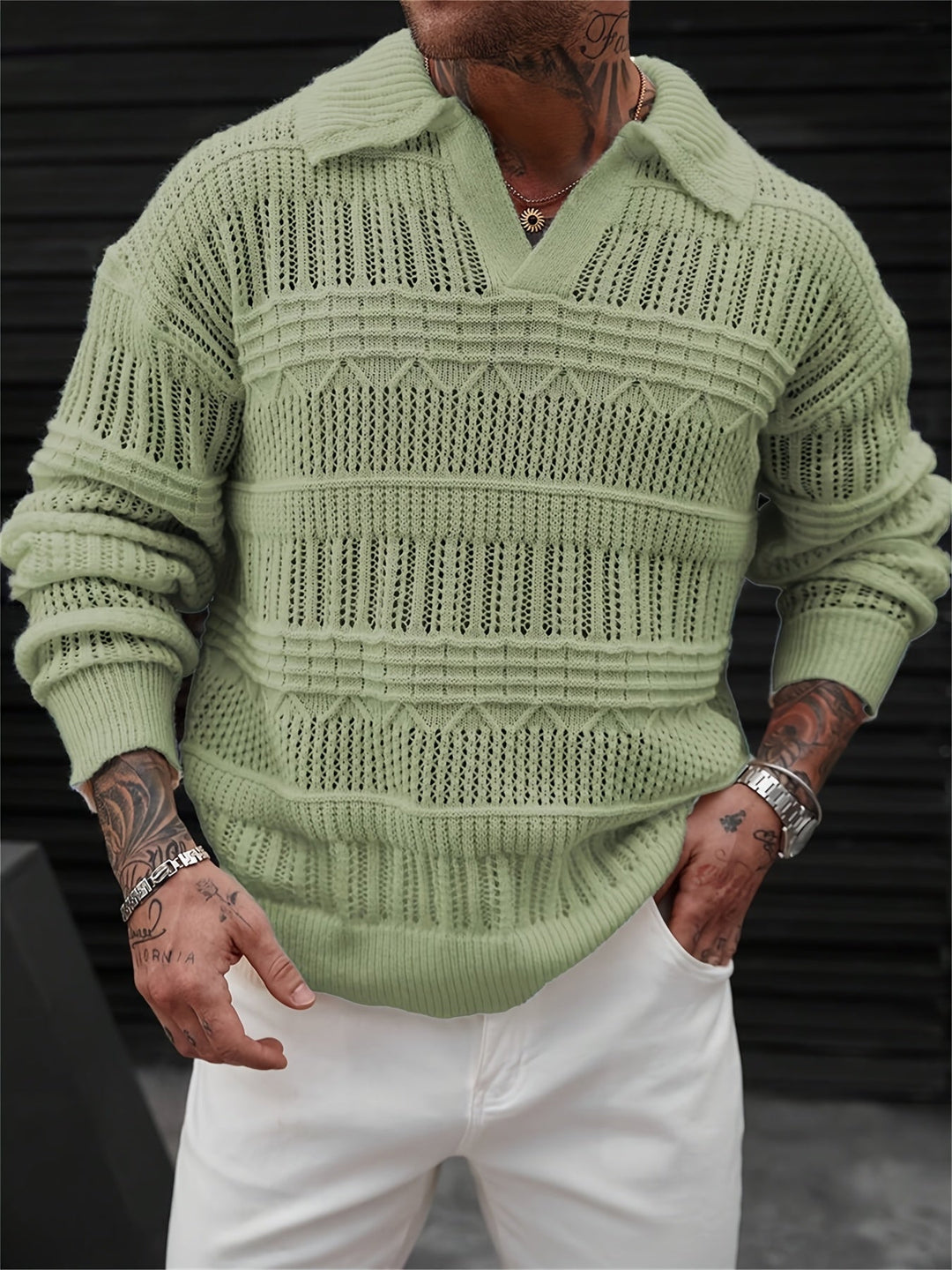 Wesley - Langærmet Sweater Med Udskåret Designet