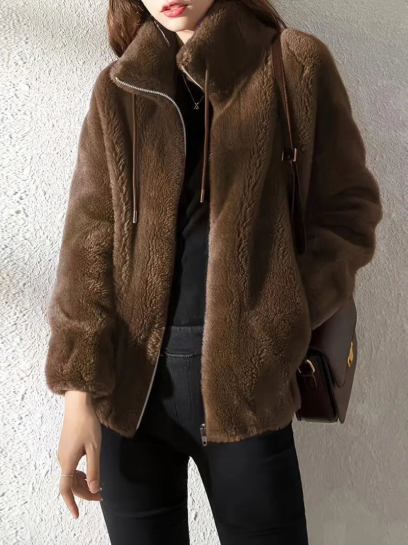 Maliza - Stilfuld Pels Jakke i Fleece