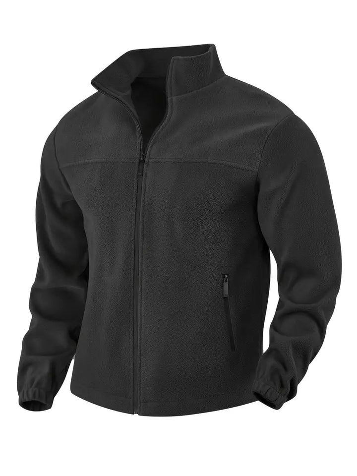 Barron - Afslappet Fleece Jakke Med Lynlås Og Lomme