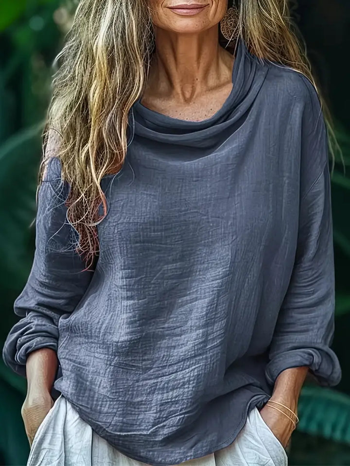 Hellen - Elegant Langærmet Bluse