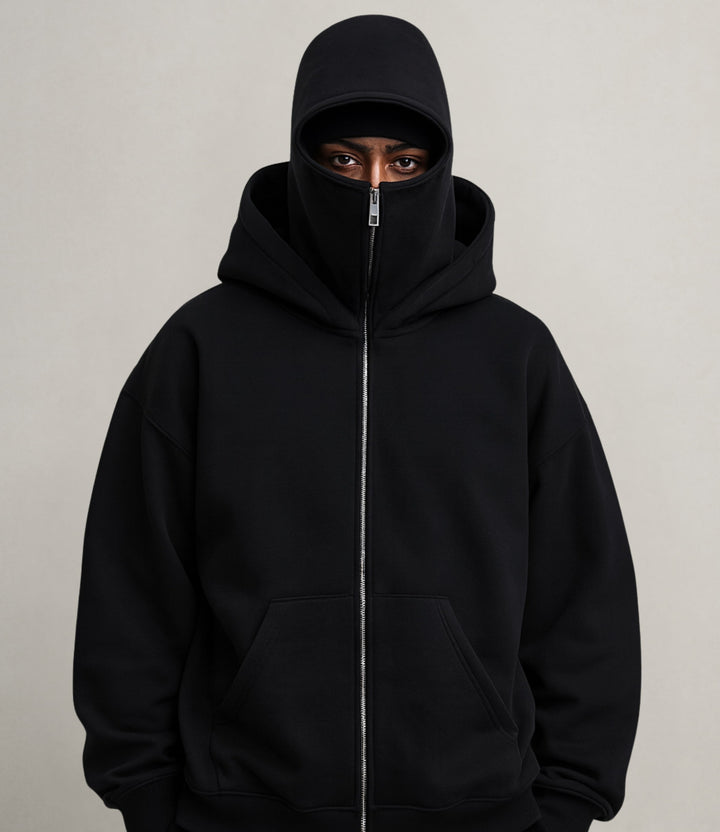 StealthCore - Balaclava Hoodie Med Fuld Lynlås