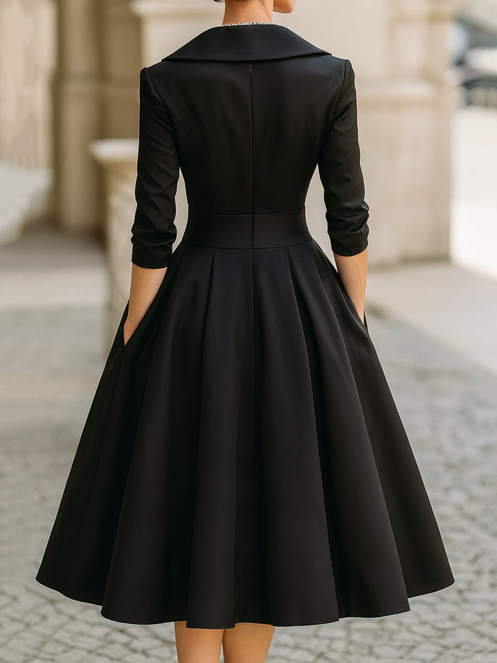 Ariella - Satin Midi Kjole