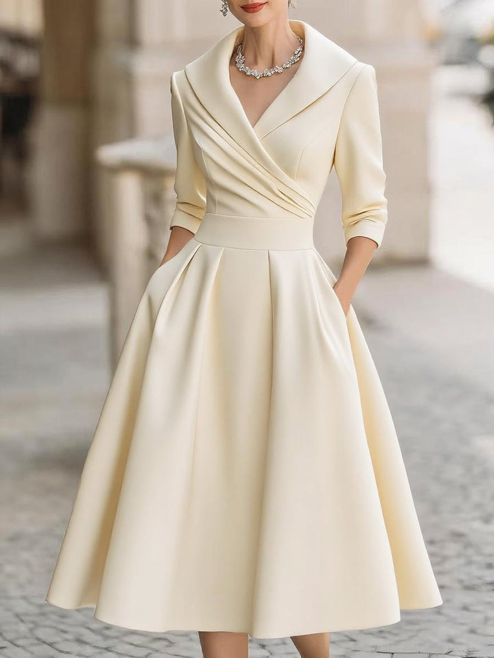 Ariella - Satin Midi Kjole