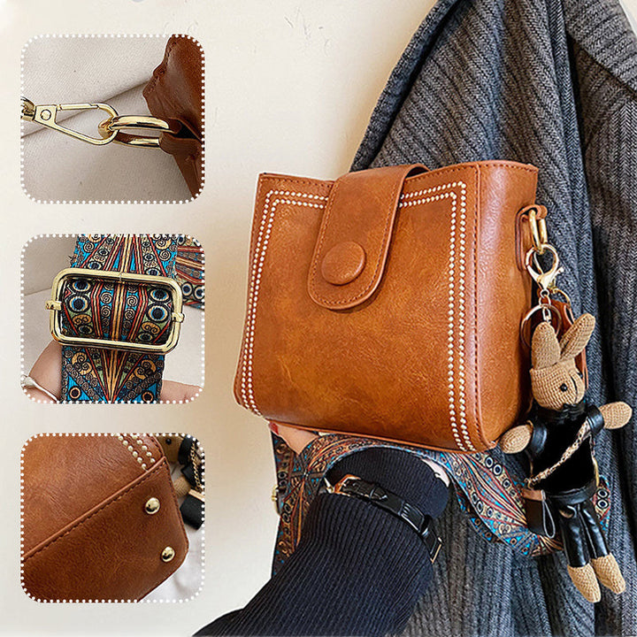 Andriani - Vintage Modetaske Med Jsterbar Skulderrem