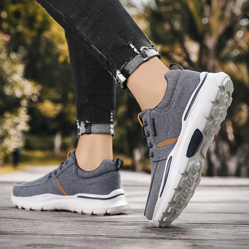 Keidean - Åndbare Sneakers Med Snørebånd i Lærred