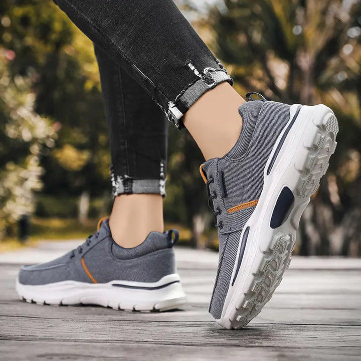 Keidean - Åndbare Sneakers Med Snørebånd i Lærred