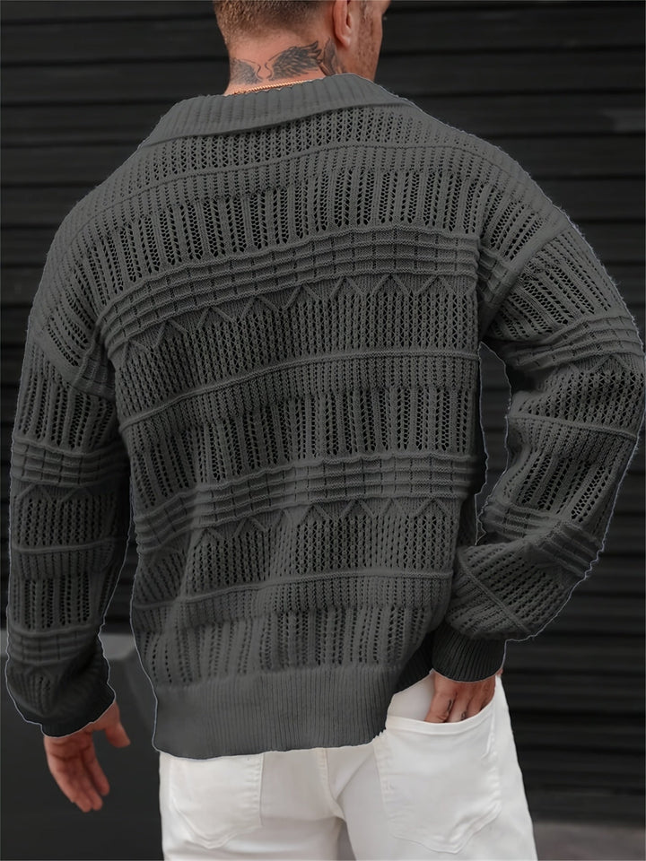 Wesley - Langærmet Sweater Med Udskåret Designet