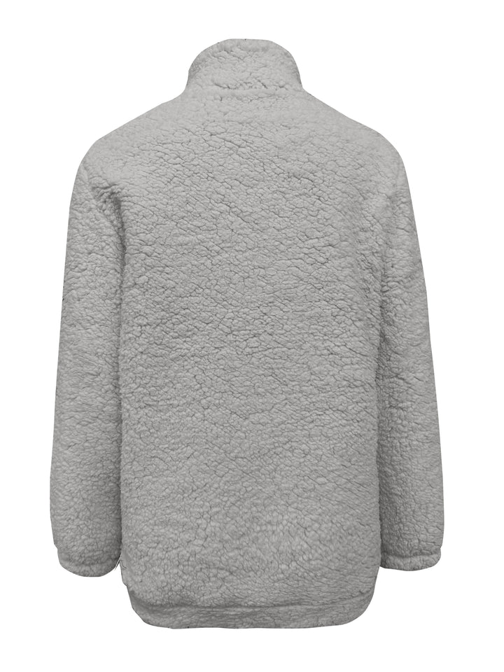Willemien - Langærmet Fleece-Sved Trøje Med Lynlås