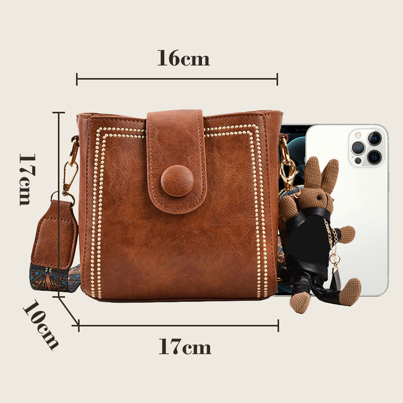 Andriani - Vintage Modetaske Med Jsterbar Skulderrem