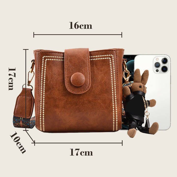 Andriani - Vintage Modetaske Med Jsterbar Skulderrem