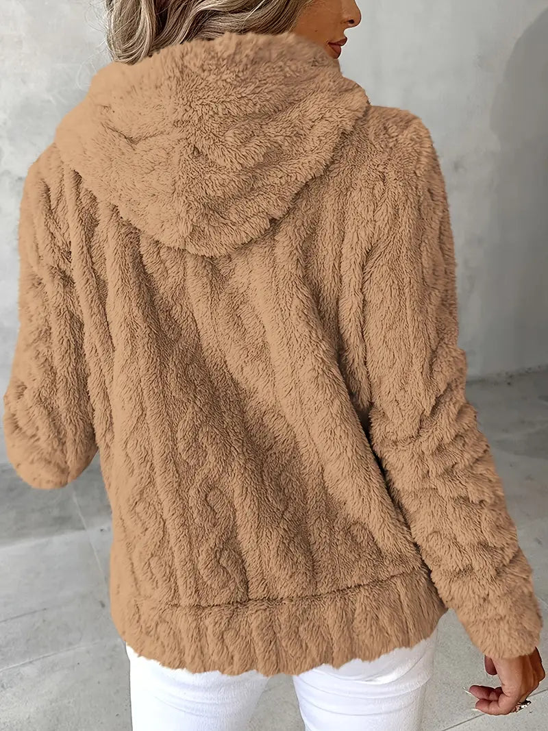 Ganka - Langærmet Hættetrøje Med Lynlås