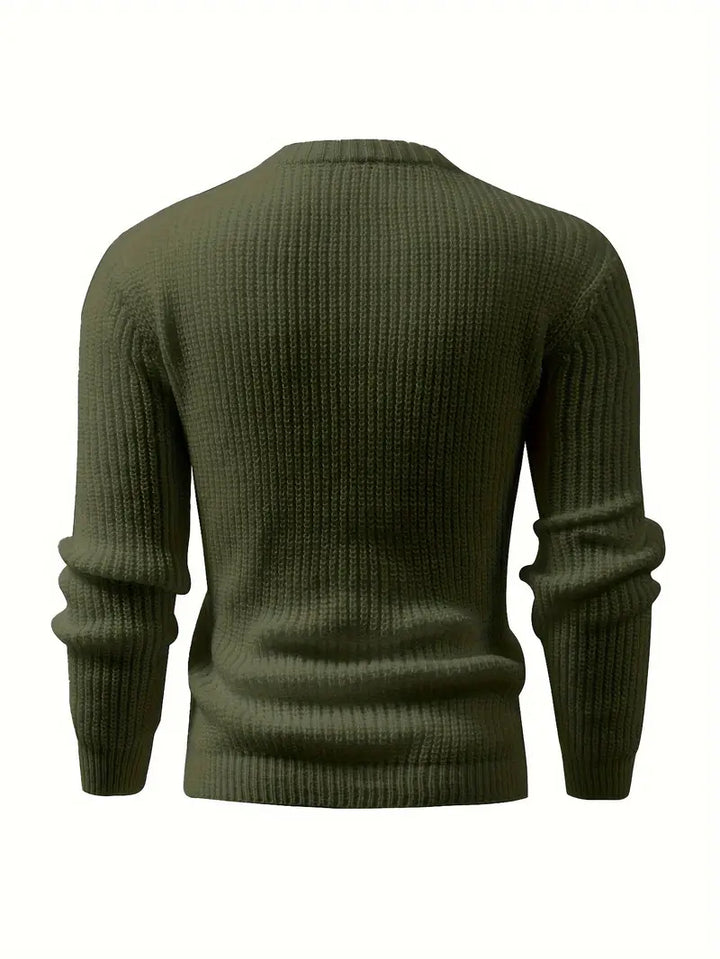 Jilson - Rund Hals Og Langærmet Strukturstrikket Sweater