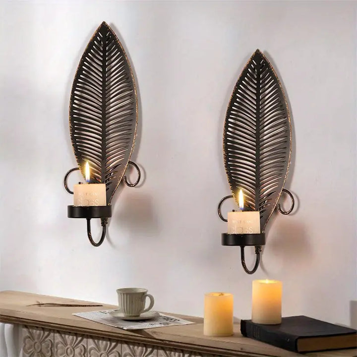 FoliGlow - Lysestage i Blad Design