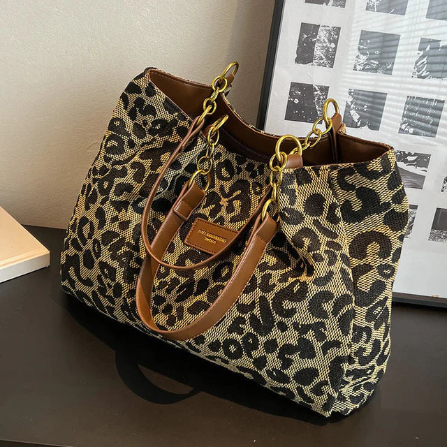 Leonora - Leopard Charm Tote Taske