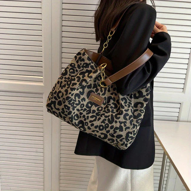 Leonora - Leopard Charm Tote Taske