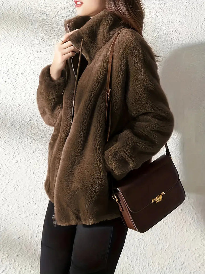 Maliza - Stilfuld Pels Jakke i Fleece