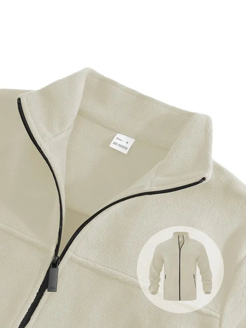 Barron - Afslappet Fleece Jakke Med Lynlås Og Lomme