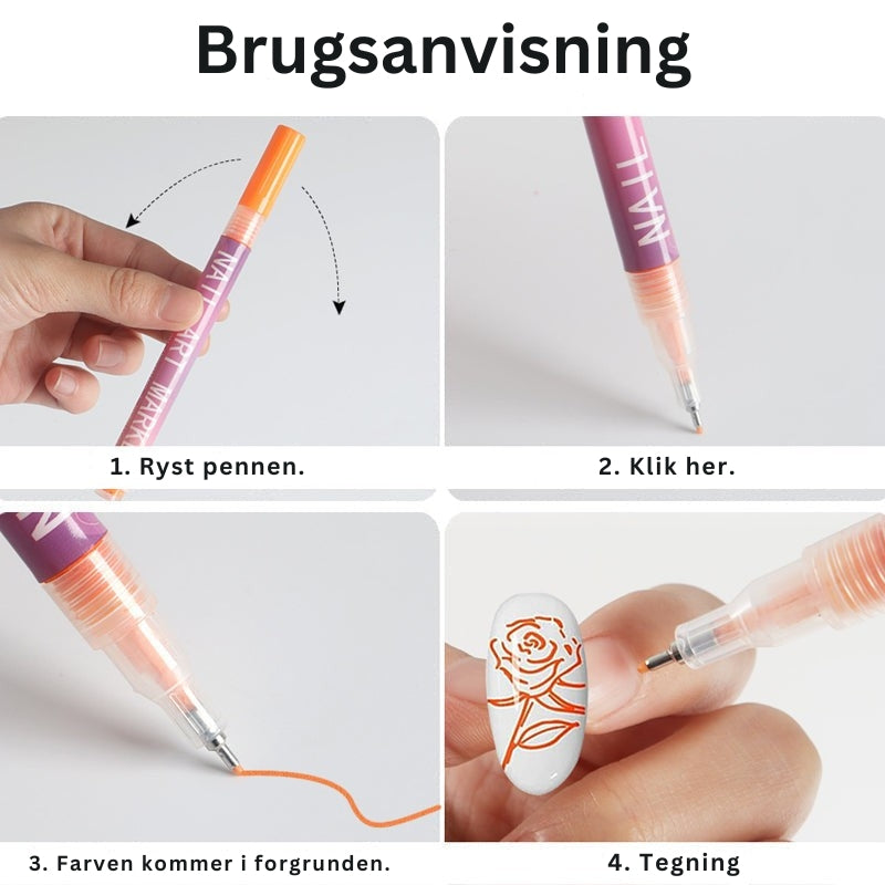 GlamSketch - Neglelak Penne i 12 Farver