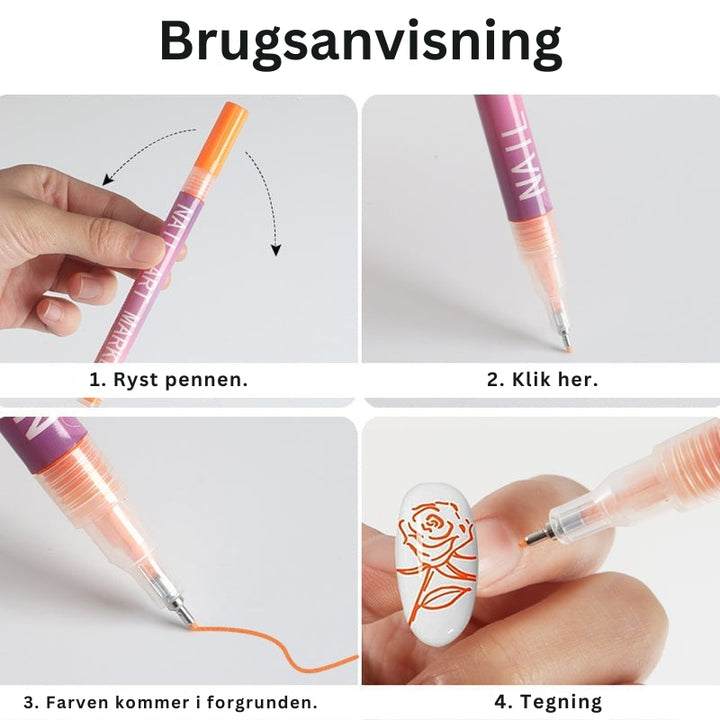 GlamSketch - Neglelak Penne i 12 Farver