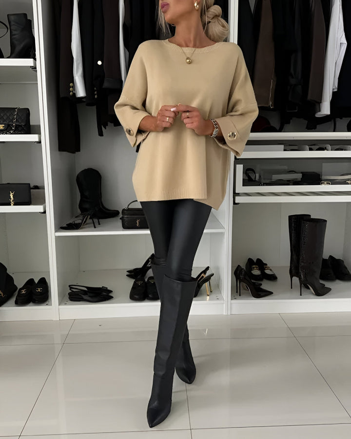 Sieglinde - Rundhalset Strikket Sweater