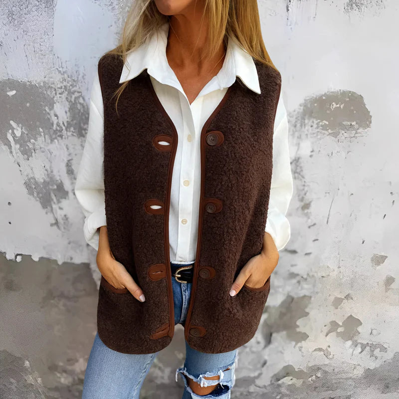 Jacklyn - Teddyvest Med Knapper