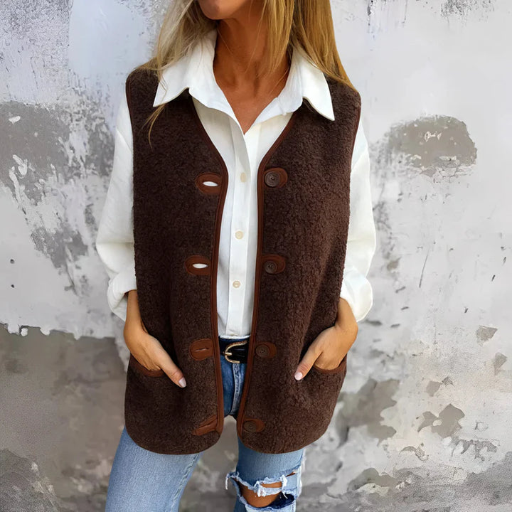 Jacklyn - Teddyvest Med Knapper