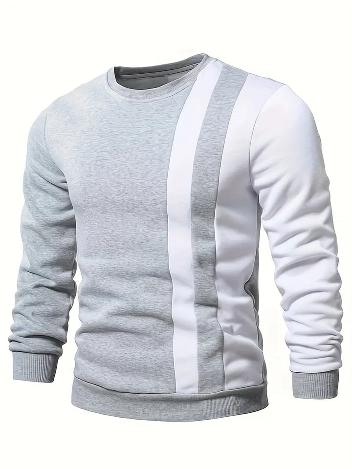 Blaine - Stilfuld Sweatshirt Med Kontrast Striber