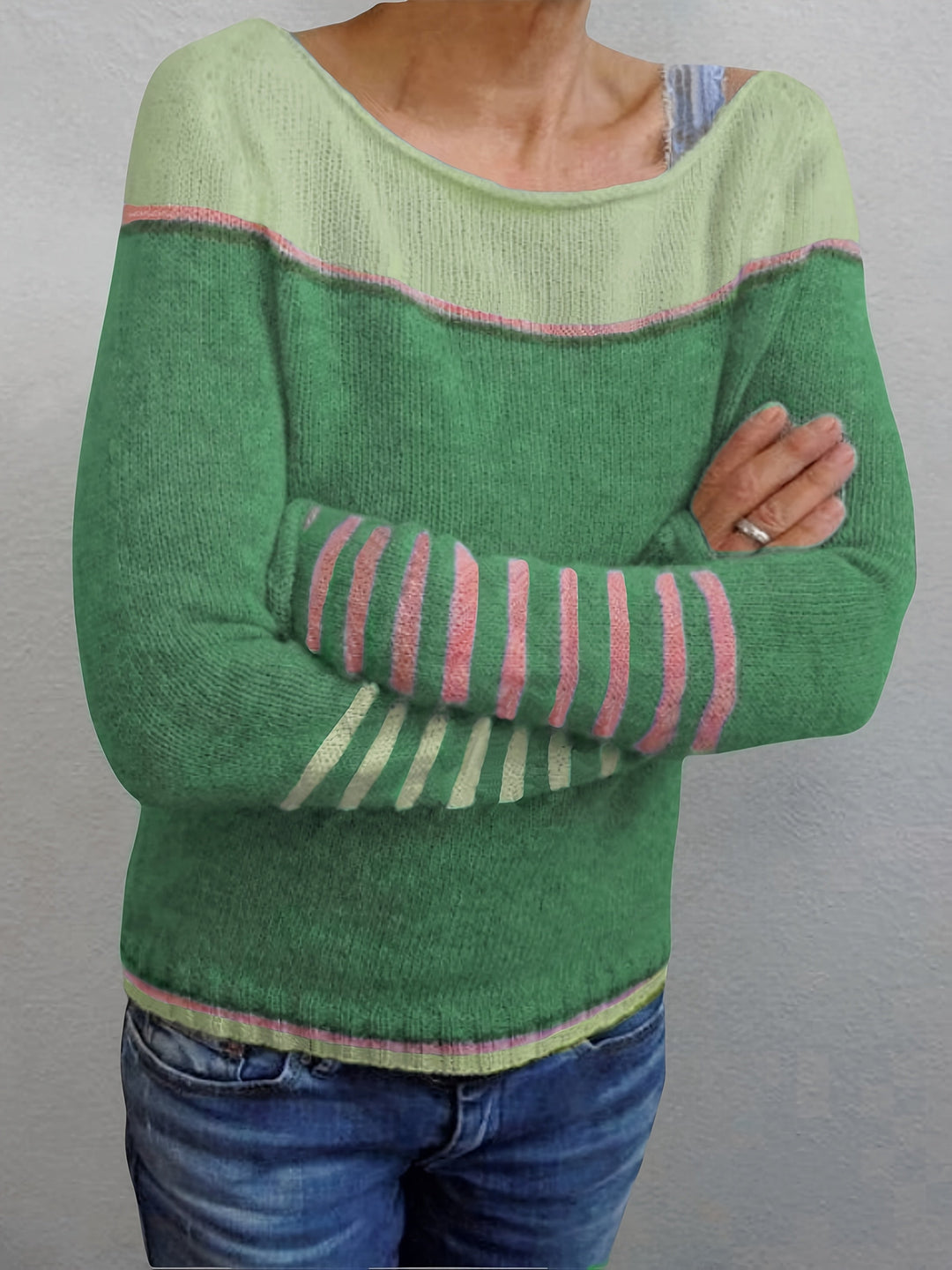 Katharina - Langærmet Stribet Sweater