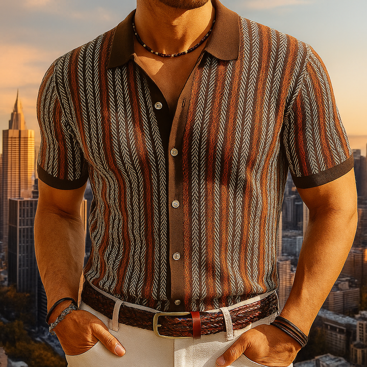 Stark - Elegant Kortærmet Skjorte Med Knapper