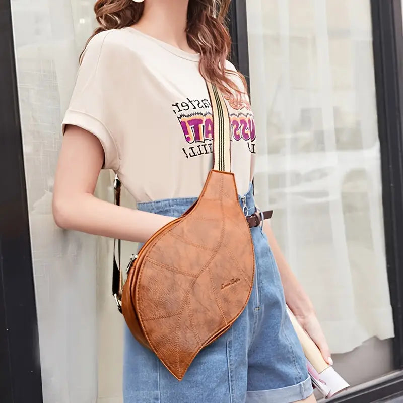 Carmela - Læder Crossbody Skuldertaske med Justerbar Rem og Spænde