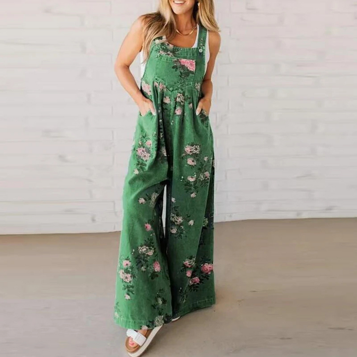 Gracina - Stilfuld Jumpsuit Med Blomster Print
