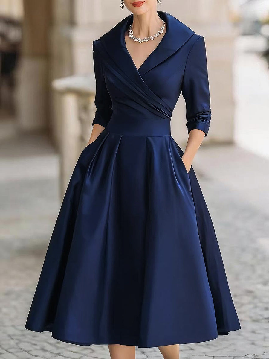 Ariella - Satin Midi Kjole