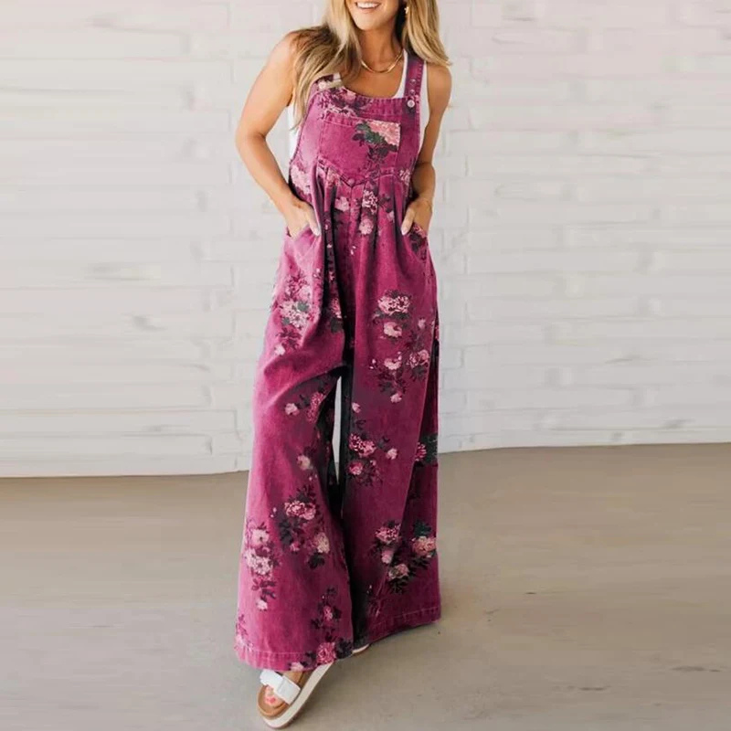 Gracina - Stilfuld Jumpsuit Med Blomster Print