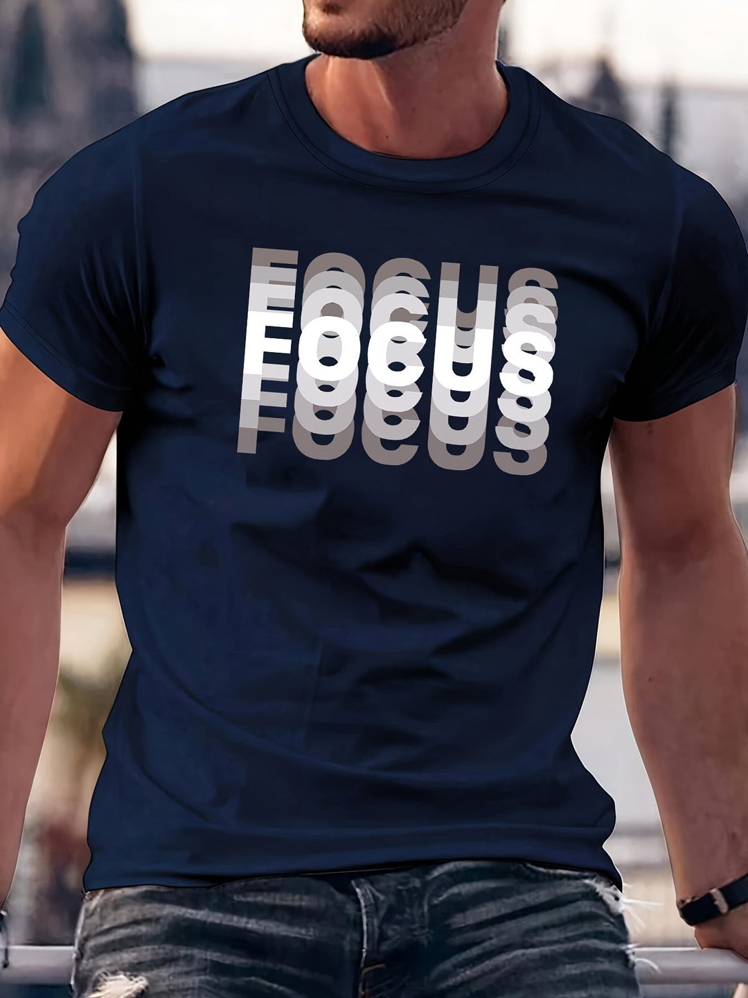 Focus – Stilfuld T-Skjorte Med Effekt Design