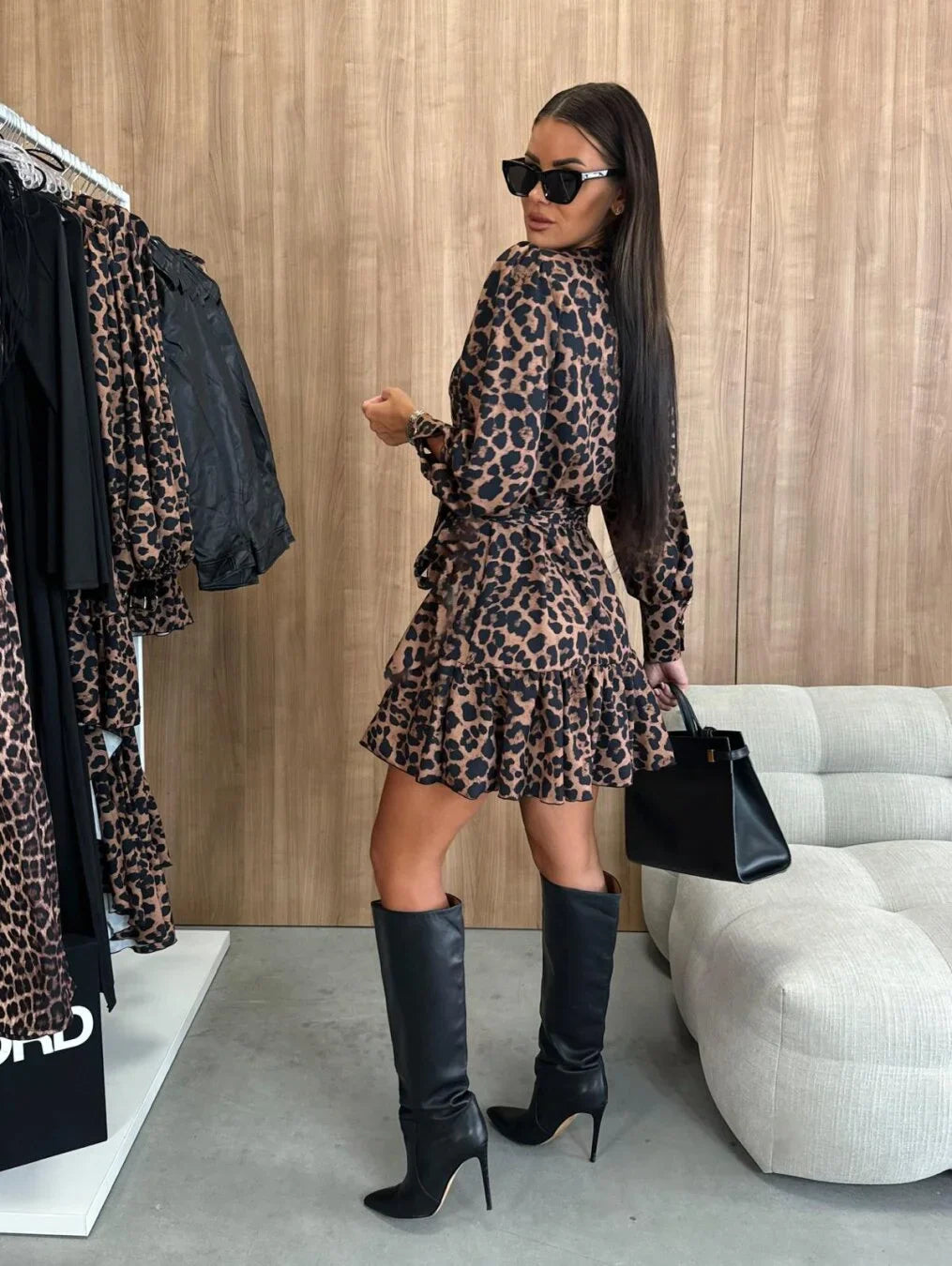 Adinda - Mini Kjole Med Blomster Udskriv