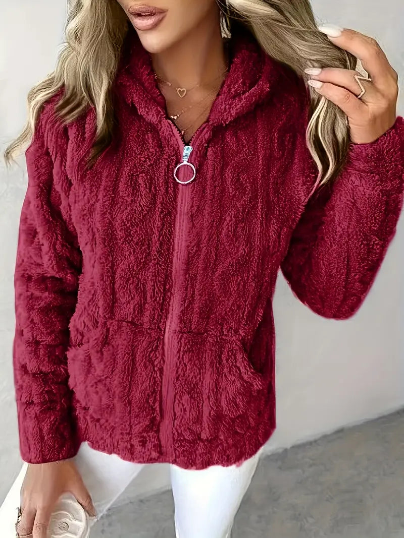 Ganka - Langærmet Hættetrøje Med Lynlås