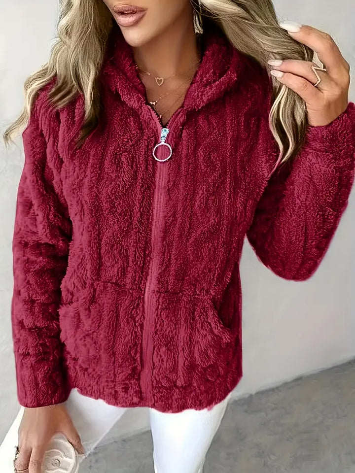 Ganka - Langærmet Hættetrøje Med Lynlås