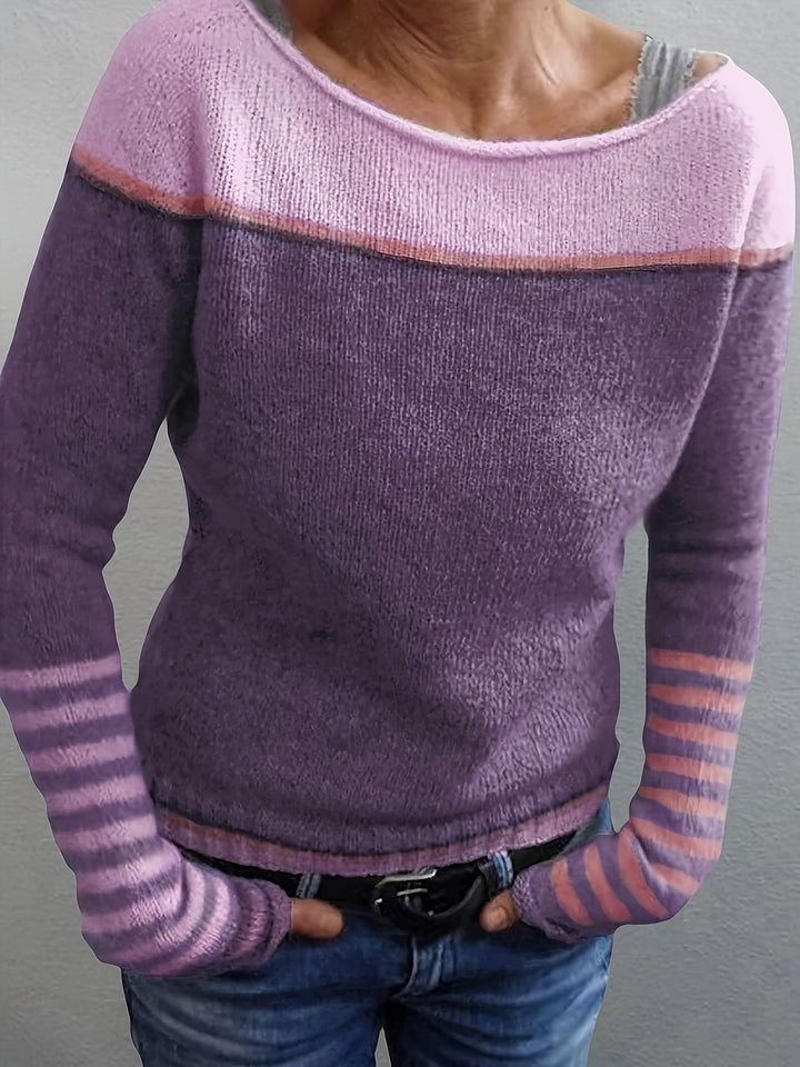 Katharina - Langærmet Stribet Sweater