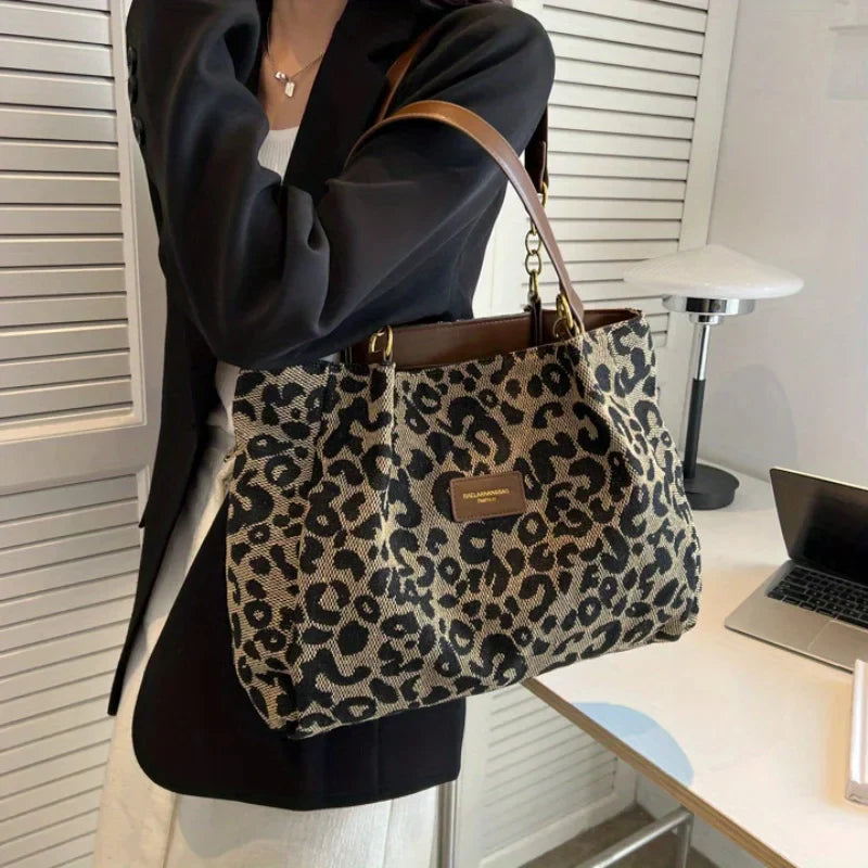 Leonora - Leopard Charm Tote Taske