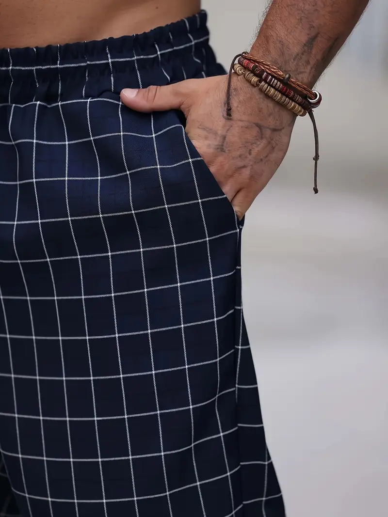 Rodolfo - Åndbar Plaid Udskriv Bukser