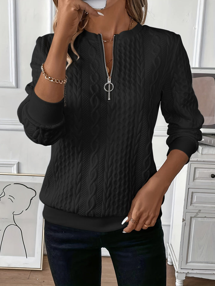 Karoline – Elegant Og Behagelig Sweater Med Lynlås