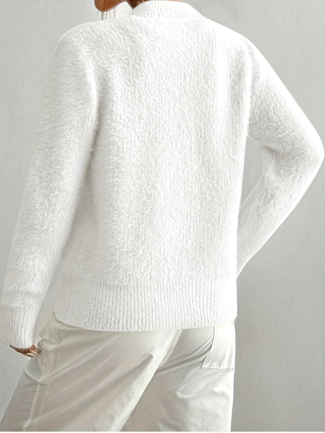 Smelissa - Langærmet Strikket Cardigan Med Hjerteknapper