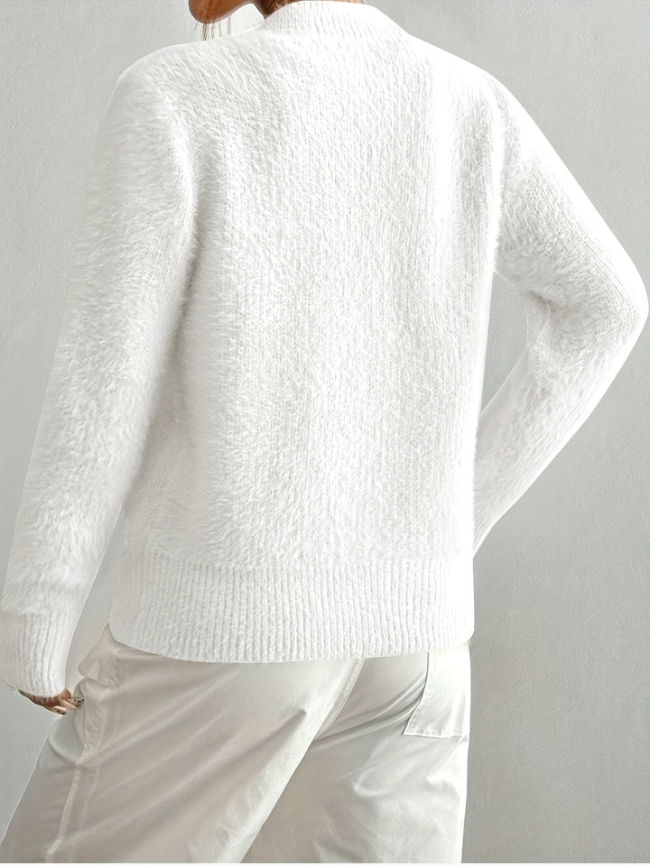 Smelissa - Langærmet Strikket Cardigan Med Hjerteknapper