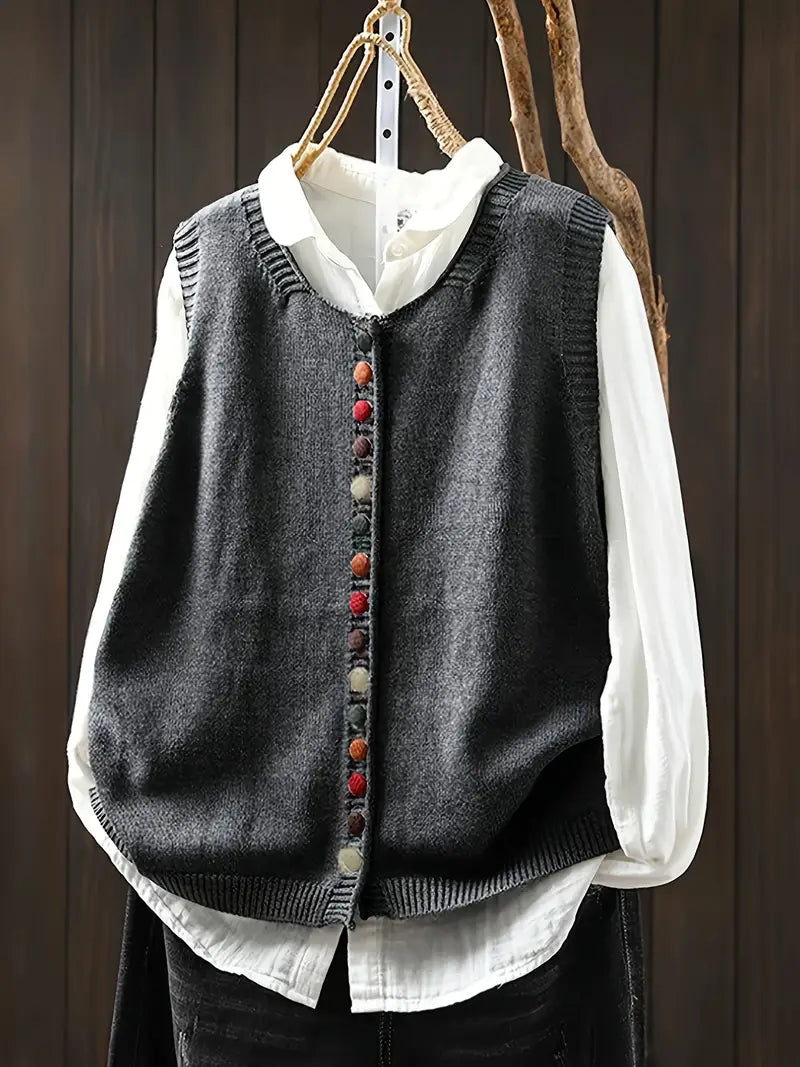 Toriana -  Ærmeløs Strikket Vest