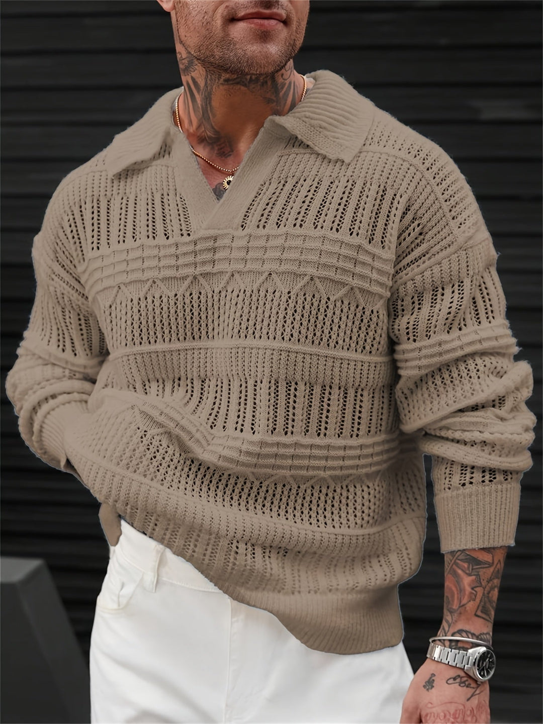 Wesley - Langærmet Sweater Med Udskåret Designet